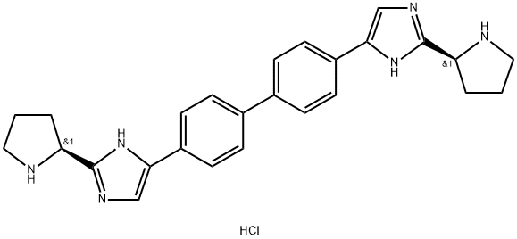 1H-咪唑, 5,5-[1,1-联苯]-4,4-双[2-(2S)-2-吡咯烷盐酸盐 (1:4)