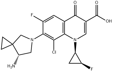 7-[(4S)-4-氨基-6-氮杂螺[2.4]庚烷-6-基]-8-氯-6-氟-1-[(1R,2S)-2-氟环丙基]-4-氧代喹啉-3-羧酸 127254-10-8