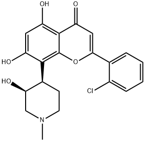 2-(2-氯苯基)-5,7-二羟基-8-[(3S,4R)-3-羟基-1-甲基-4-哌啶基]苯并吡喃-4-酮 146426-40-6