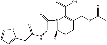 (6R,7R)-3-[(乙酰氧基)甲基]-7-[2-(2-噻吩基)乙酰氨基]-8-氧代-5-硫杂-1-氮杂双环[4.2.0]辛-2-烯-2-甲酸 153-61-7