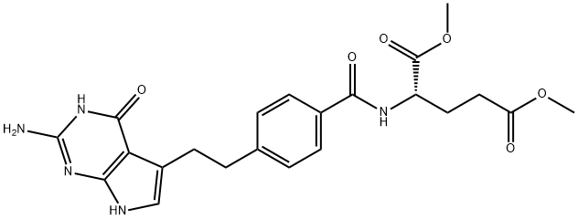 N-[4-[2-(2-氨基-4,7-二氢-4-氧代-3H-吡咯并[2,3-D]嘧啶-5-基)乙基]苯甲酰基]-L-谷氨酸 1,5-二甲酯 155405-81-5