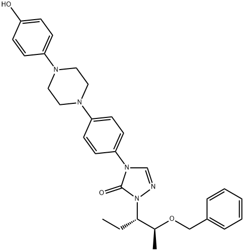 2-[(1S,2S)-1-乙基-2-苄氧基丙基]-2,4-二氢-4-[4-[4-(4-羟基苯基)-1-哌嗪基]苯基]-3H-1,2,4-三氮唑-3-酮 184177-83-1