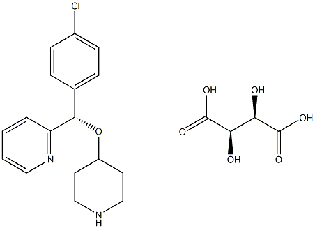 2-[(S)-(4-氯苯基)(4-哌啶基氧基)甲基]吡啶 (2R,3R)-2,3-二羟基丁二酸盐 210095-58-2